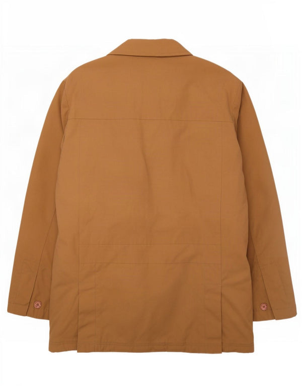 Caterpillar Mens Pea Coat UK 38 Poliéster Bege Médio