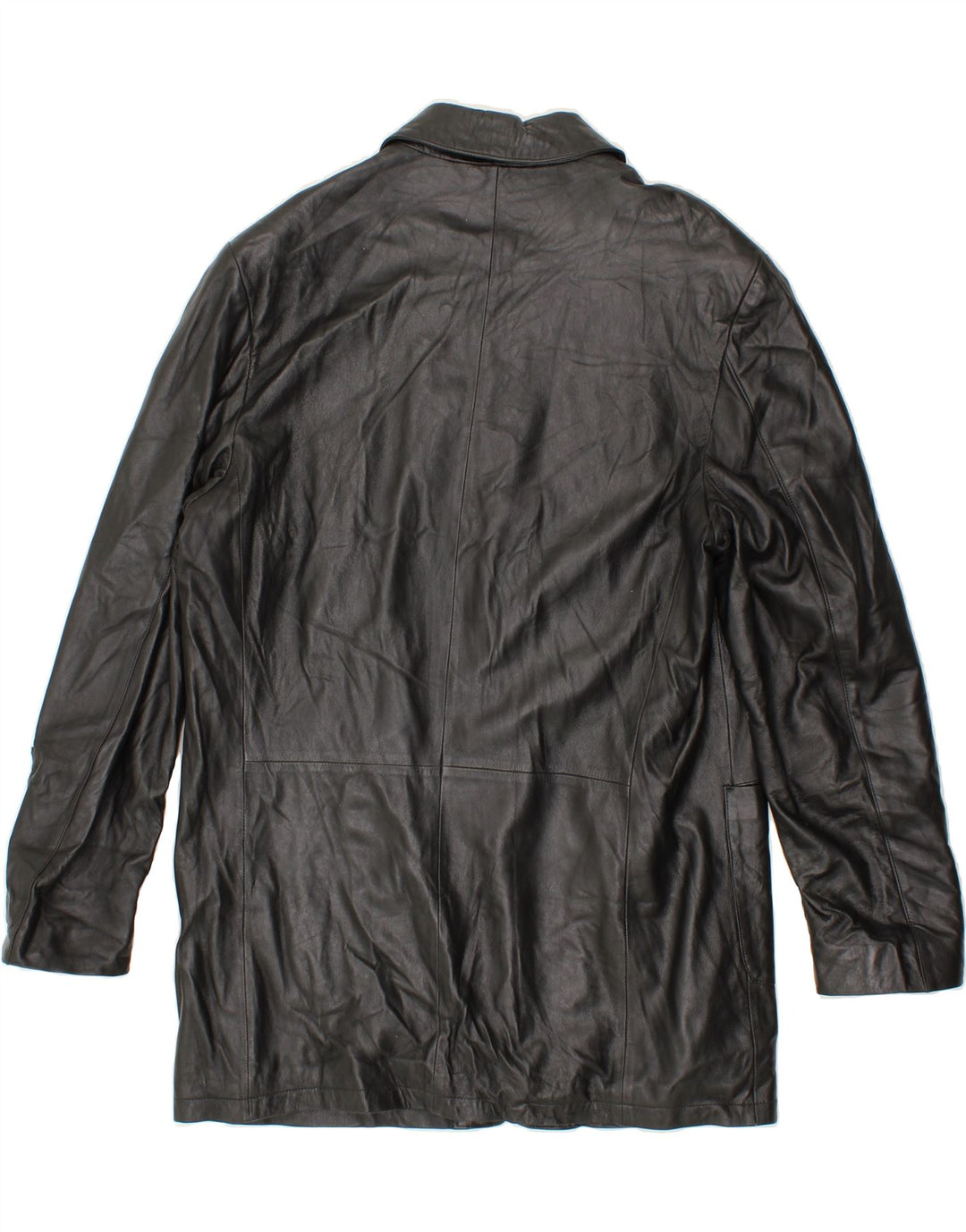 Casaco de couro masculino VINTAGE IT 56 3XL couro preto