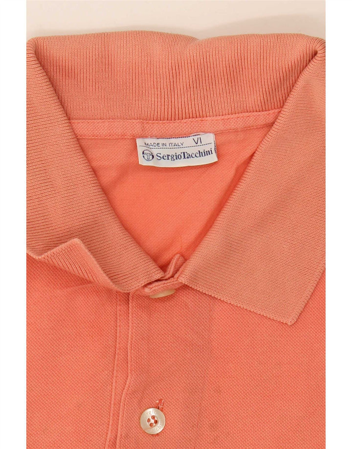 Camisa pólo masculina Sergio Tacchini grande algodão laranja