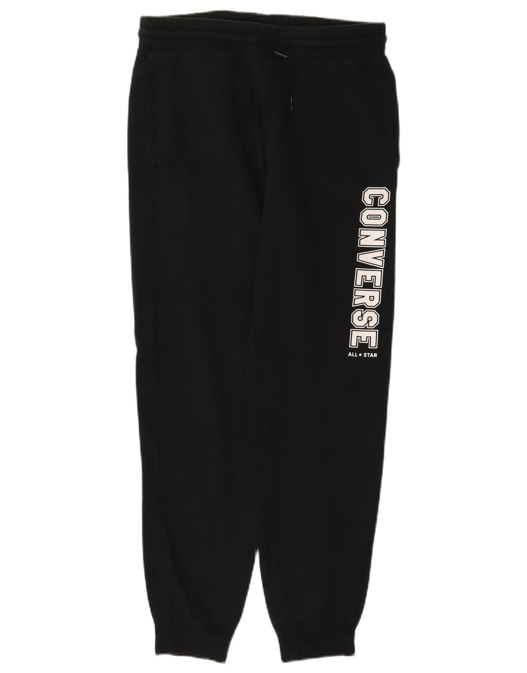 Converse masculino gráfico calças de treino joggers pequeno algodão preto