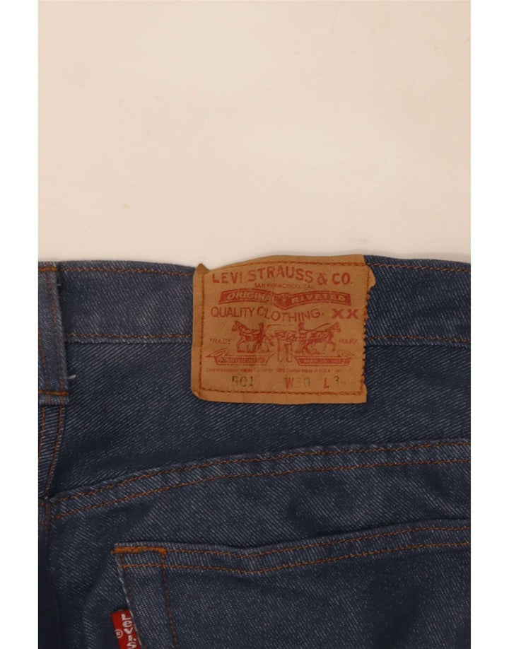Calça jeans feminina Levi's 501 Straight W30 L28 azul marinho