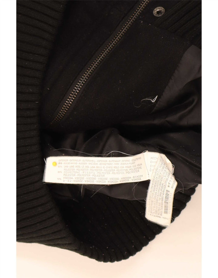 Jaqueta bomber feminina Zara UK 14 lã preta média