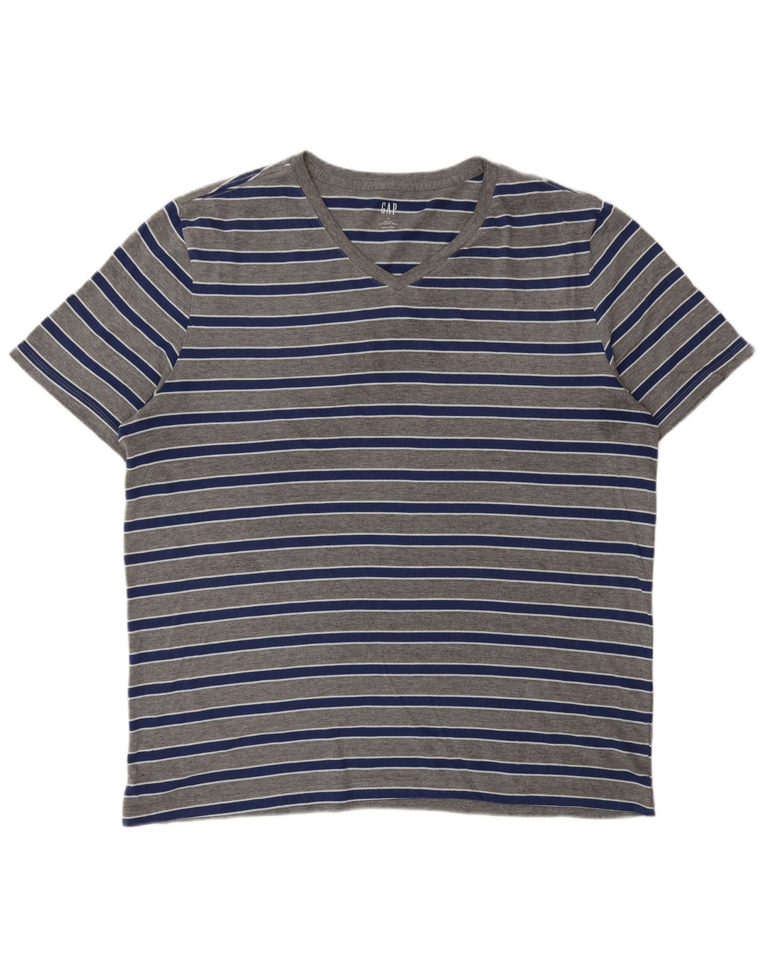 Camiseta masculina GAP Top XL listrada cinza