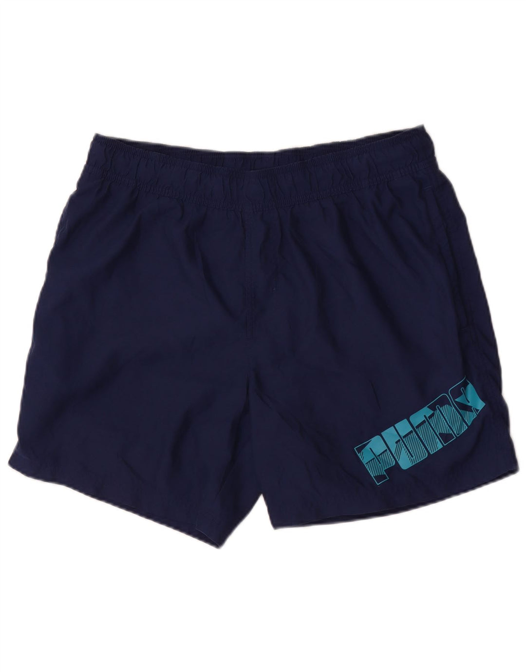 Shorts esportivos masculinos Puma Graphic grandes poliéster azul marinho