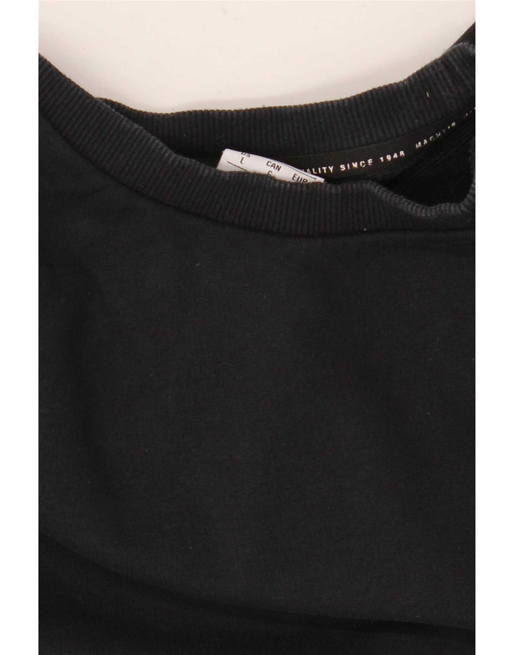 Puma moletom masculino jumper grande algodão preto
