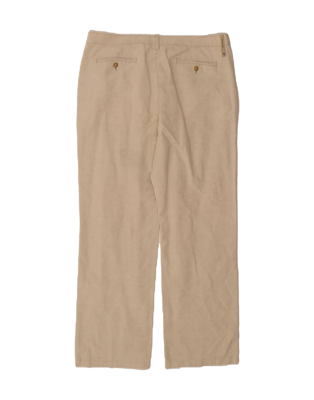 TRUSSARDI Mens Straight Chino Trousers W38 L32 Beige Cotton Vintage Trussardi and Second-Hand Trussardi from Messina Hembry 