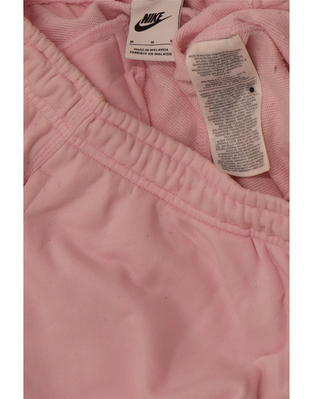 Shorts esportivos femininos NIKE UK 14 médio rosa algodão