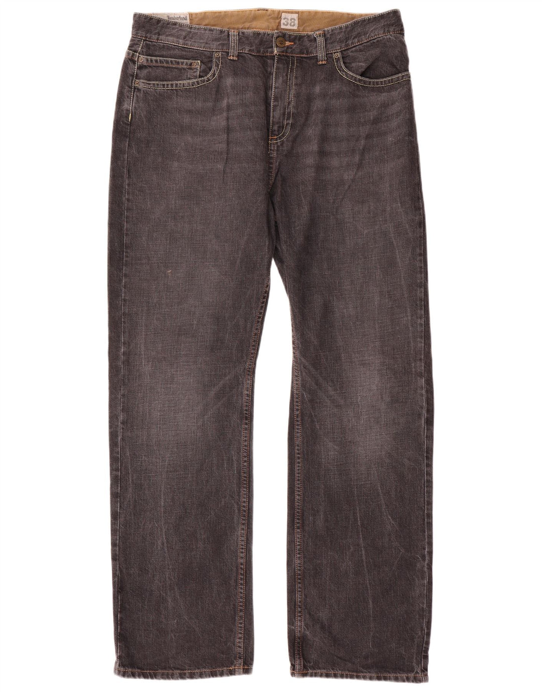 Calça jeans reta masculina Timberland W38 L35 algodão cinza