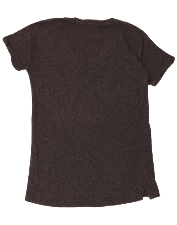 Camiseta feminina CONVERSE com estampa gráfica UK 14 grande algodão cinza