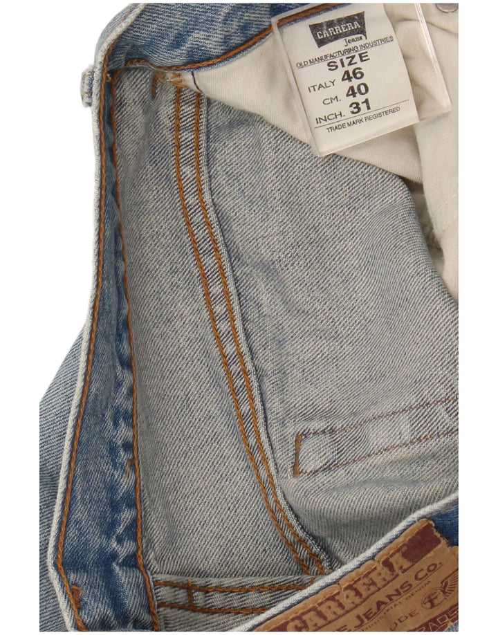 Calça Jeans Carrera Masculina Distressed Slim W31 L33 Azul Algodão