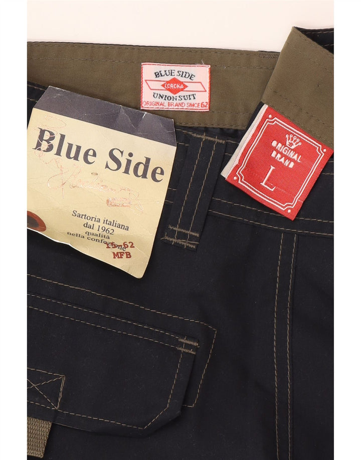 Blue Side Mens Cargo Shorts Grande Poliéster W34 Azul Marinho
