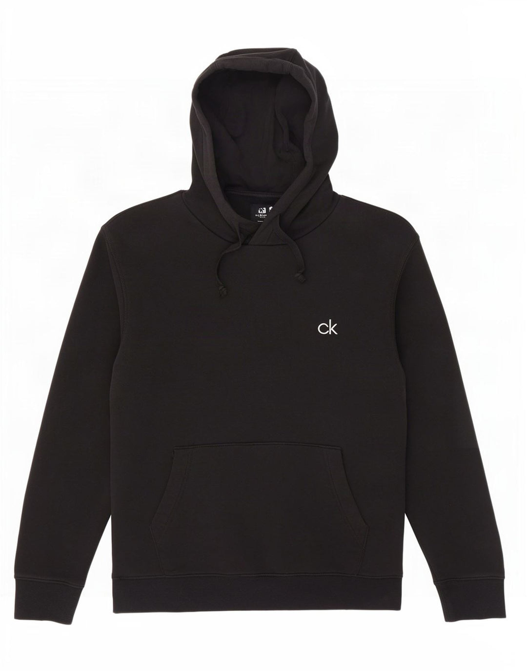 Calvin Klein Mens Golf Hoodie Jumper Médio Algodão Preto