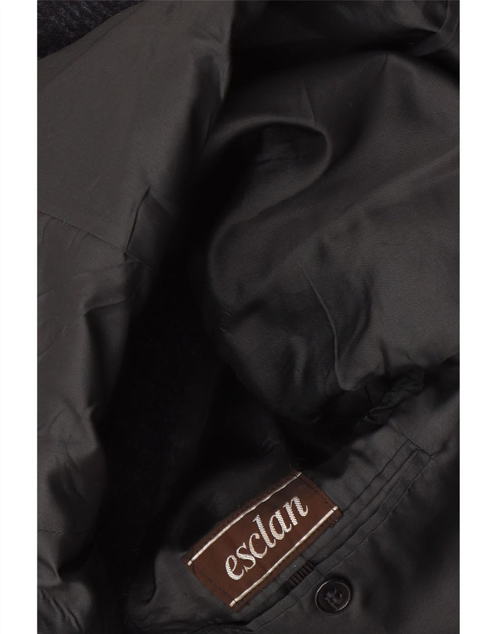 Sobretudo masculino vintage UK 40 grande azul marinho