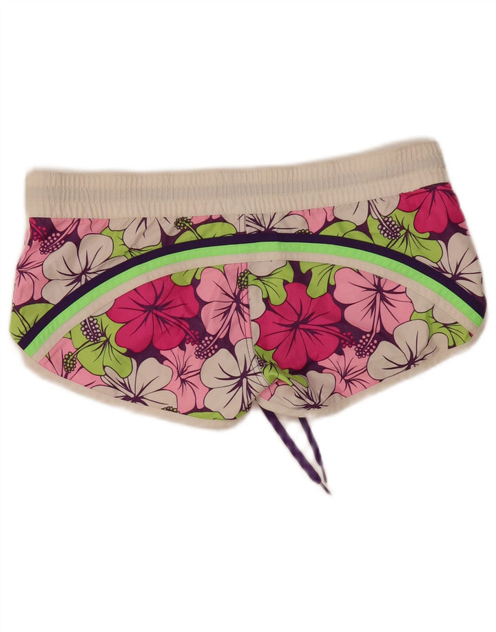 Shorts de natação feminino Sundek UK 16 grande poliéster floral multicolorido