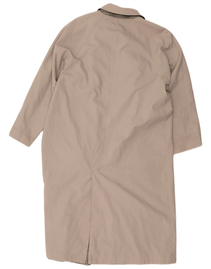 Sobretudo reversível feminino vintage UK 12 bege médio