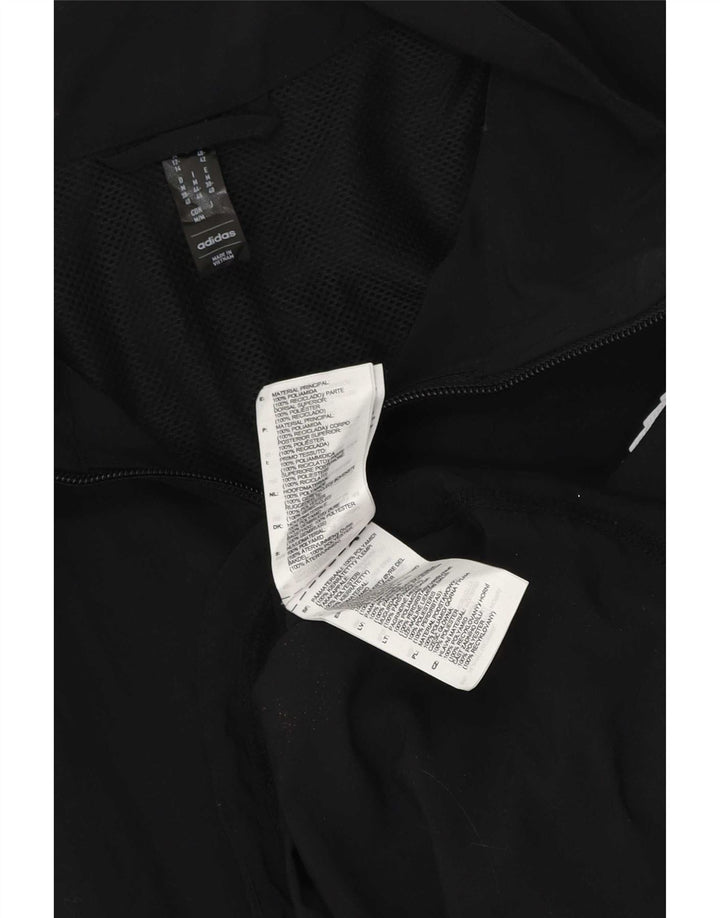 Adidas Womens Oversized Tracksuit Top Jacket Reino Unido 12/14 Médio Preto