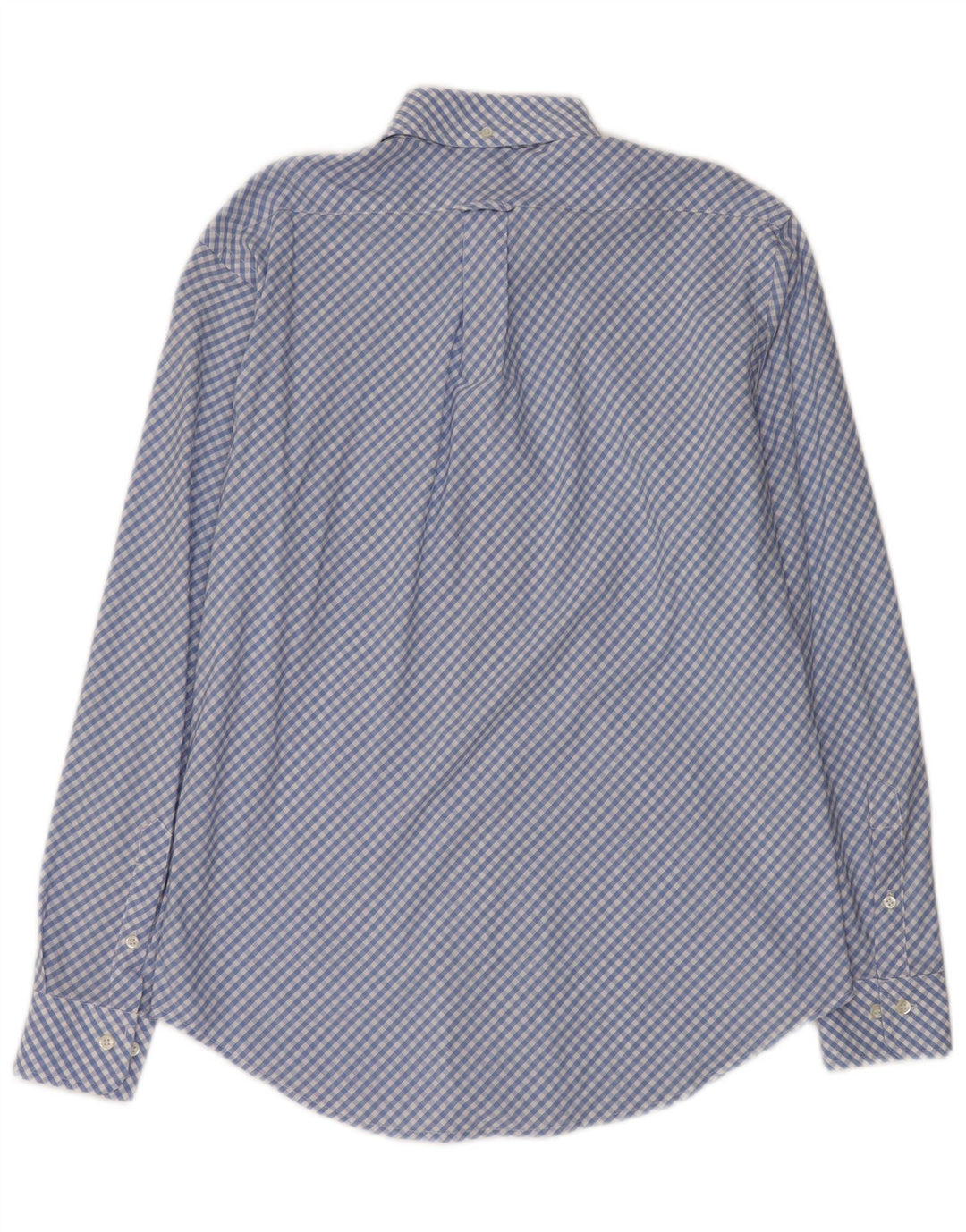 Camisa masculina HENRY COTTONS tamanho 40 algodão guingão azul médio