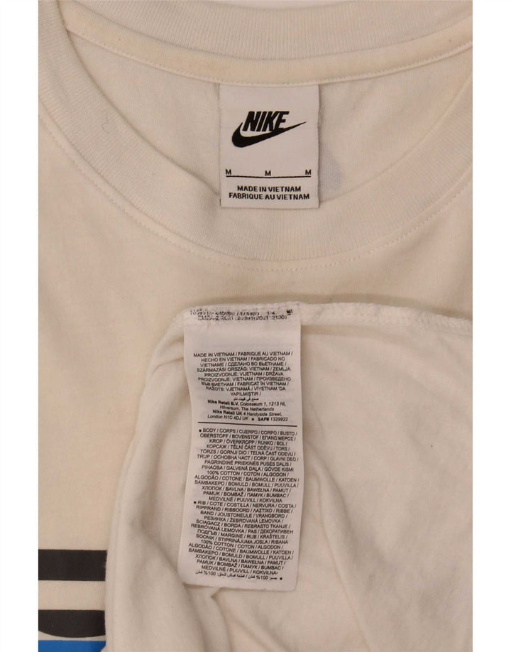 Camiseta Nike masculina gráfica Top médio algodão branco