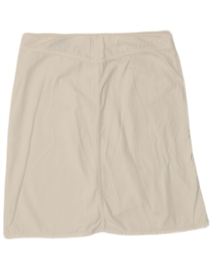 Saia jeans feminina diesel W31 algodão branco médio