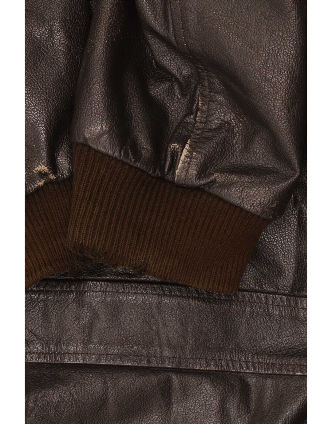 Jaqueta de couro militar masculina vintage IT 56 3XL marrom