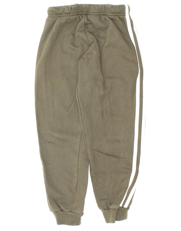Adidas meninos calças de treino joggers 6-7 anos algodão cáqui