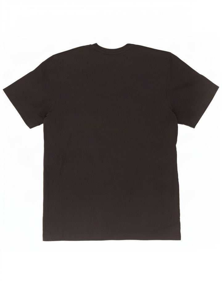 Adidas Mens Graphic T-Shirt Top Pequeno Algodão Preto