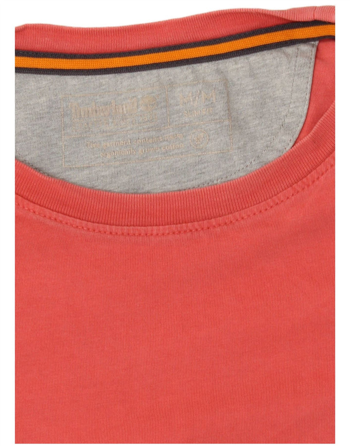 Timberland Mens Slim Fit Camiseta Top Médio Laranja