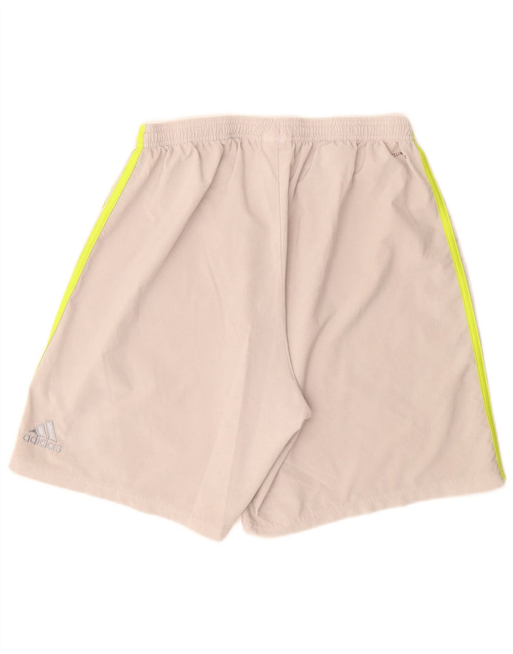 Shorts esportivos gráficos de futebol irlandês masculino ADIDAS grande poliéster cinza