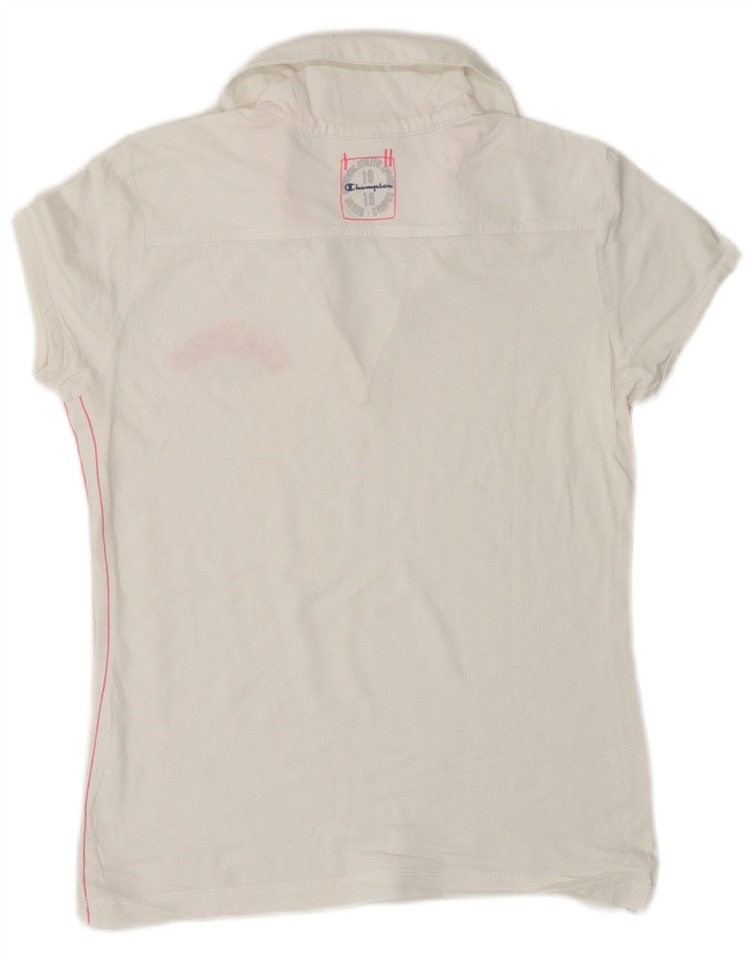 Camisa polo feminina CHAMPION Heritage Fit UK 12 médio branco