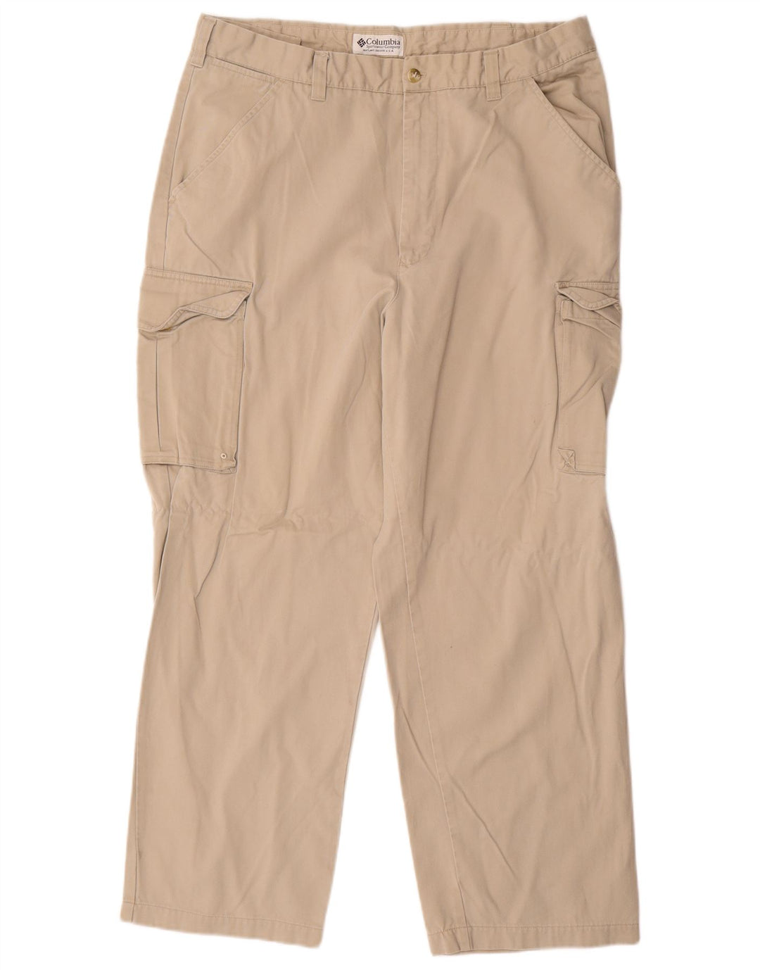 Calça cargo masculina reta COLUMBIA W36 L29 algodão bege