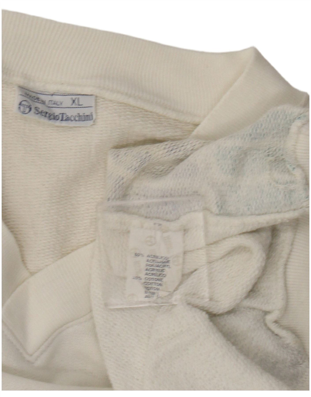 Sergio Tacchini Mens Colete Regata XL Acrílico Branco