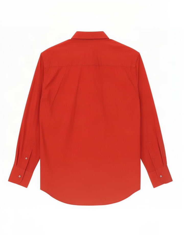 Camisa masculina Versace tamanho 42 16 1/2 grande algodão vermelho