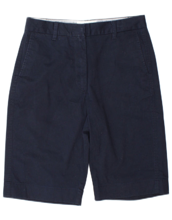 Shorts chino feminino Marks & Spencer Reino Unido 8 pequeno W27 algodão azul marinho