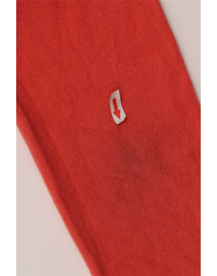 Suéter feminino Marks & Spencer com decote em V Reino Unido 12 acrílico vermelho médio