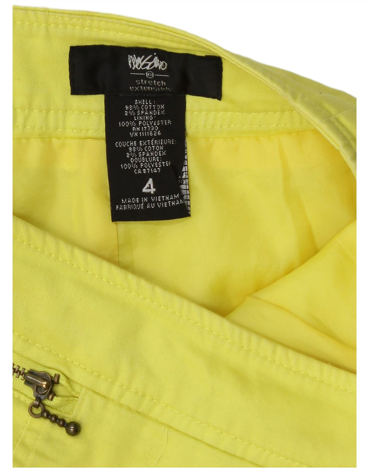 Saia lápis feminina Mossimo US 4 pequena W27 algodão amarelo