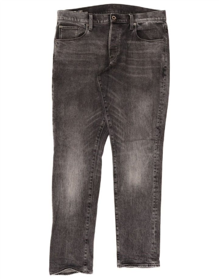 Calça jeans masculina regular cônica G-Star W34 L34 algodão cinza