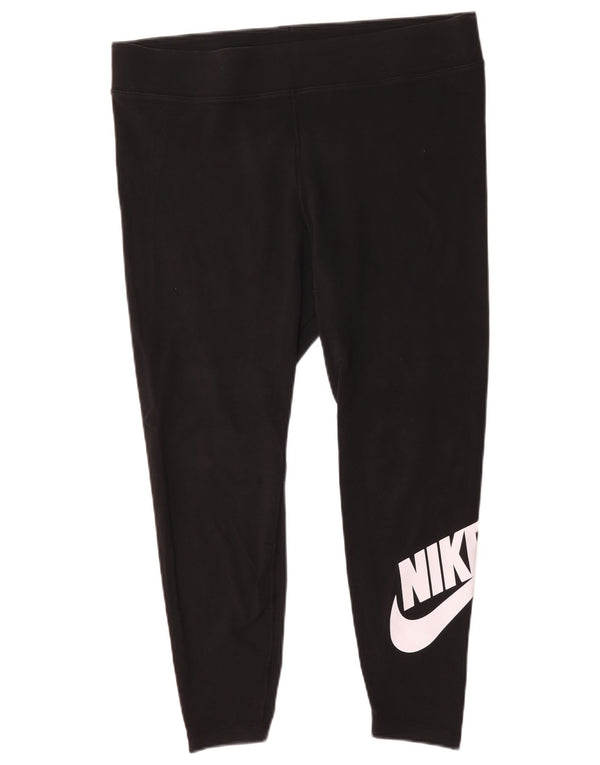 Leggings Nike Femininas Graphic Crop UK 18 XL Preto Algodão