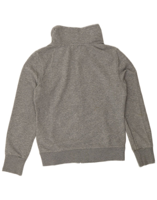 Puma Womens Tracksuit Top Jacket UK 10 Small  Grey Flecked Cotton