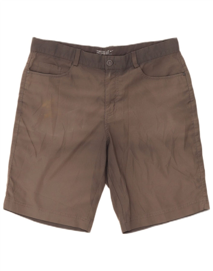 Shorts feminino Nike Dri Fit casual W34 grande cinza poliéster