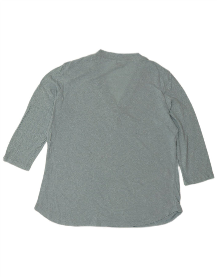 ORVIS Top feminino oversized manga 3/4 Reino Unido 10 pequeno azul
