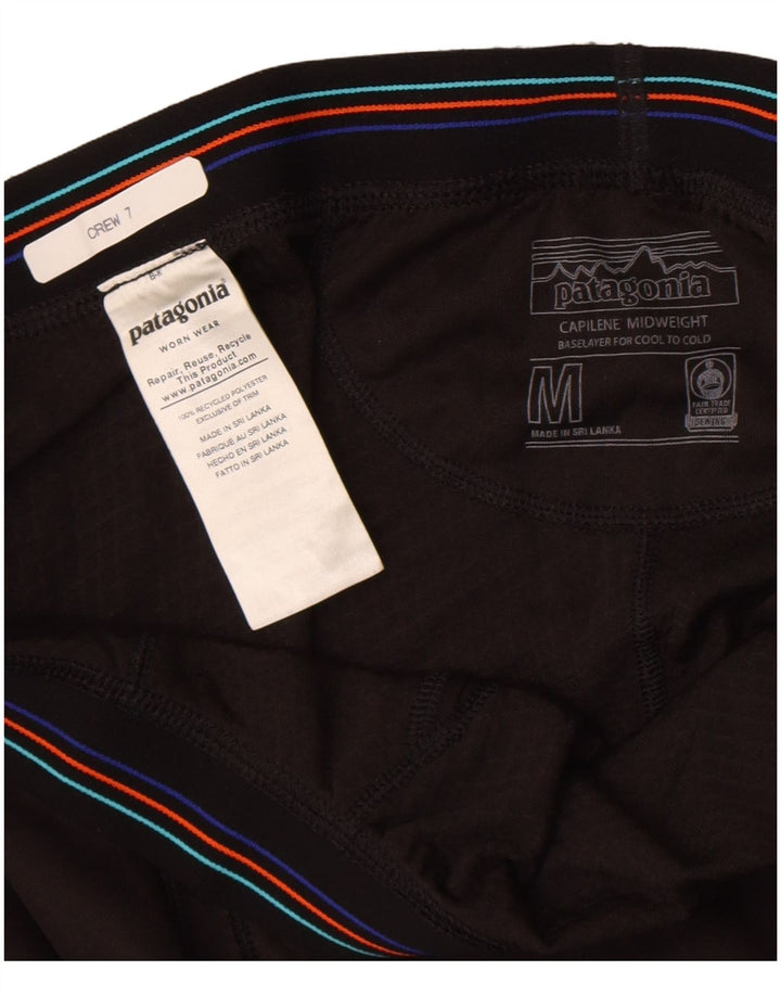 Calça de treino masculina Patagonia poliéster preto médio