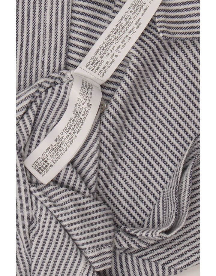 Camisa polo masculina Massimo Dutti de algodão listrado azul médio