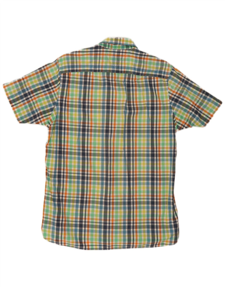 Camisa masculina de manga curta Tommy Hilfiger média multicolorida guingão