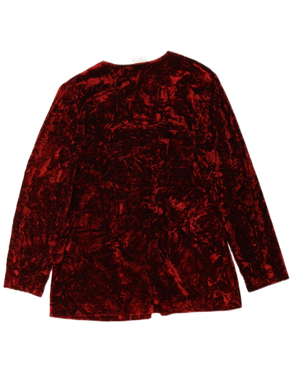 Jaqueta Blazer Feminina Classics Loose Fit Reino Unido 10 Pequena Borgonha