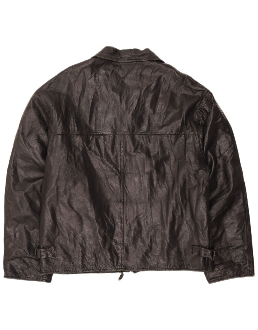 Jaqueta de couro feminina VINTAGE IT 54 3XL preta