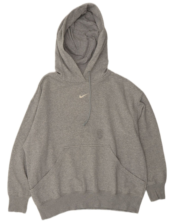 NIKE Masculino Loose Fit Hoodie Jumper Médio Cinza Algodão