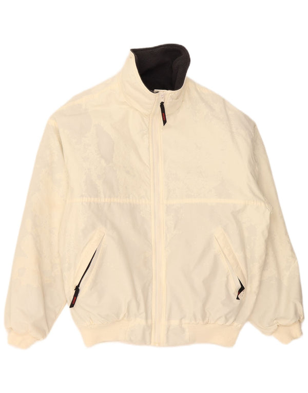 Jaqueta bomber masculina Musto Reino Unido 38 poliéster branco médio
