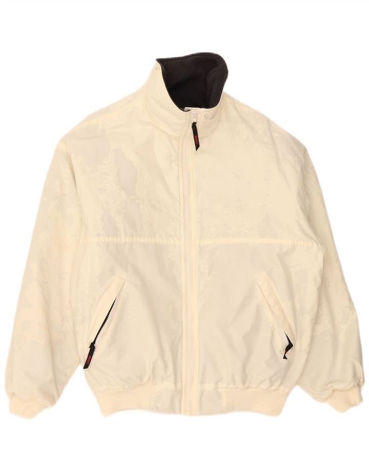 Jaqueta bomber masculina Musto Reino Unido 38 poliéster branco médio