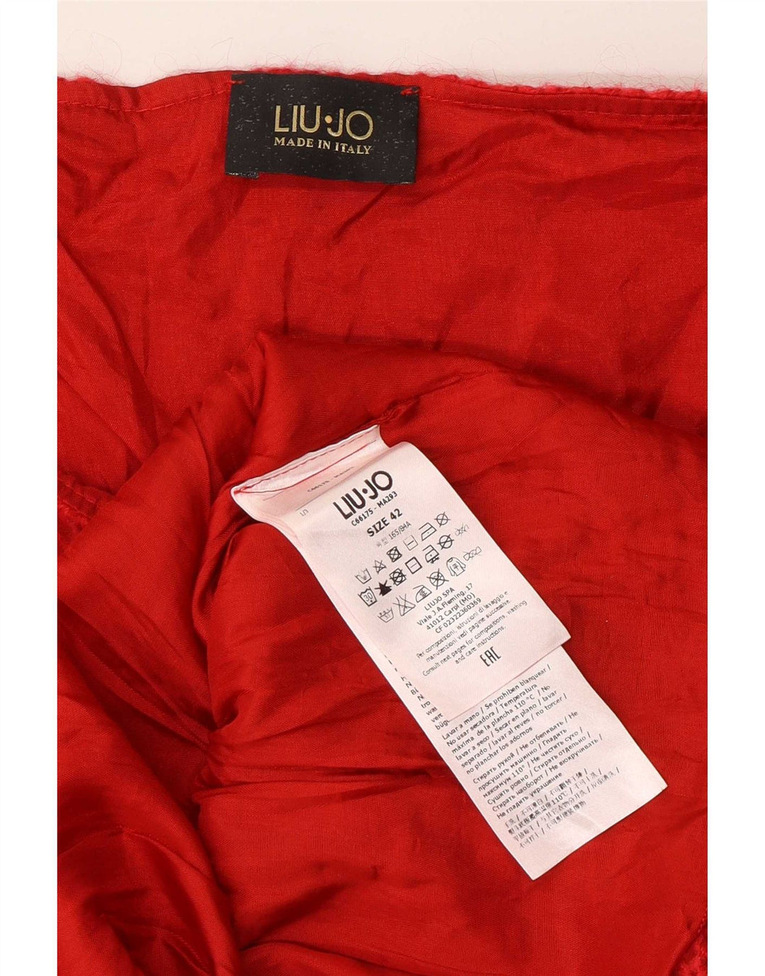 Liu Jo Top feminino de crochê manga 3/4 IT 42 acrílico vermelho médio