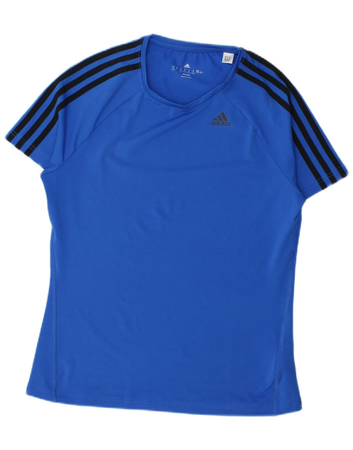Camiseta Adidas Climalite Feminina Top UK 12/14 Azul Médio Poliéster
